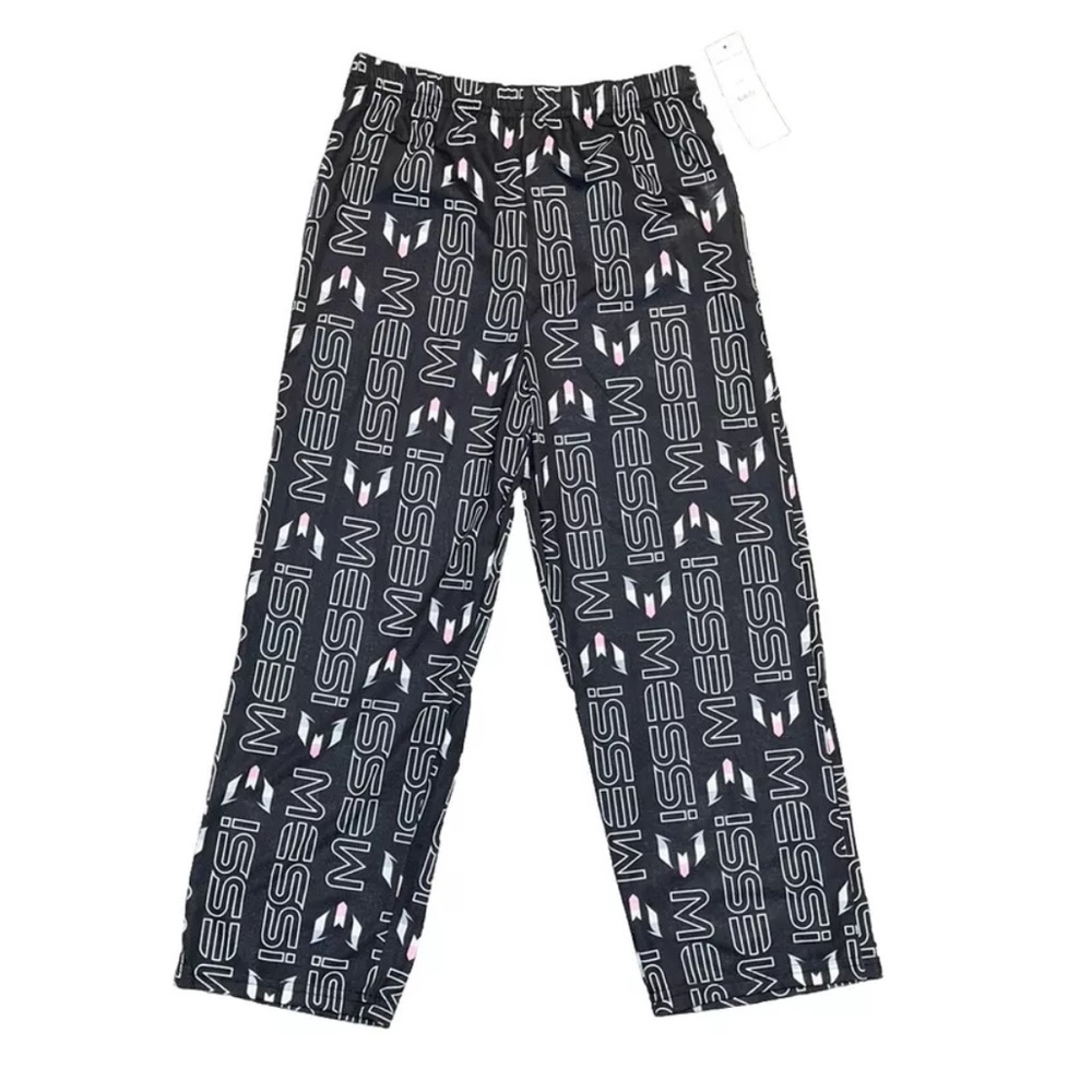 Messi Collection Black White Pink Gray Girls Pajama Pants Small 6/7 NWT